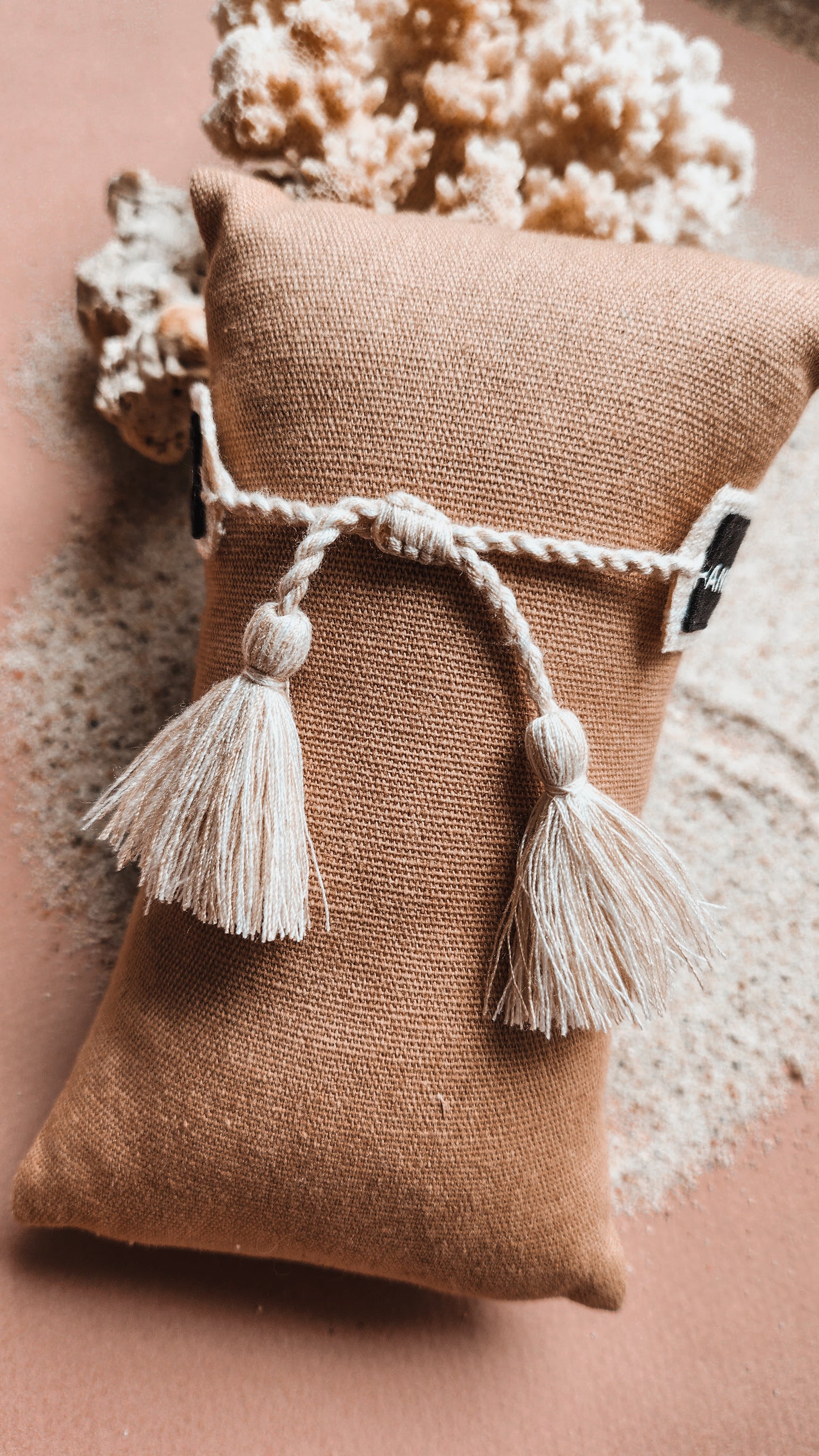 Bracelet Ruban Tissu Creamy&black