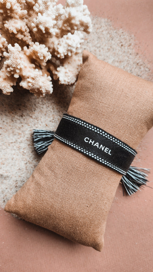 Bracelet Ruban Tissu Black&black