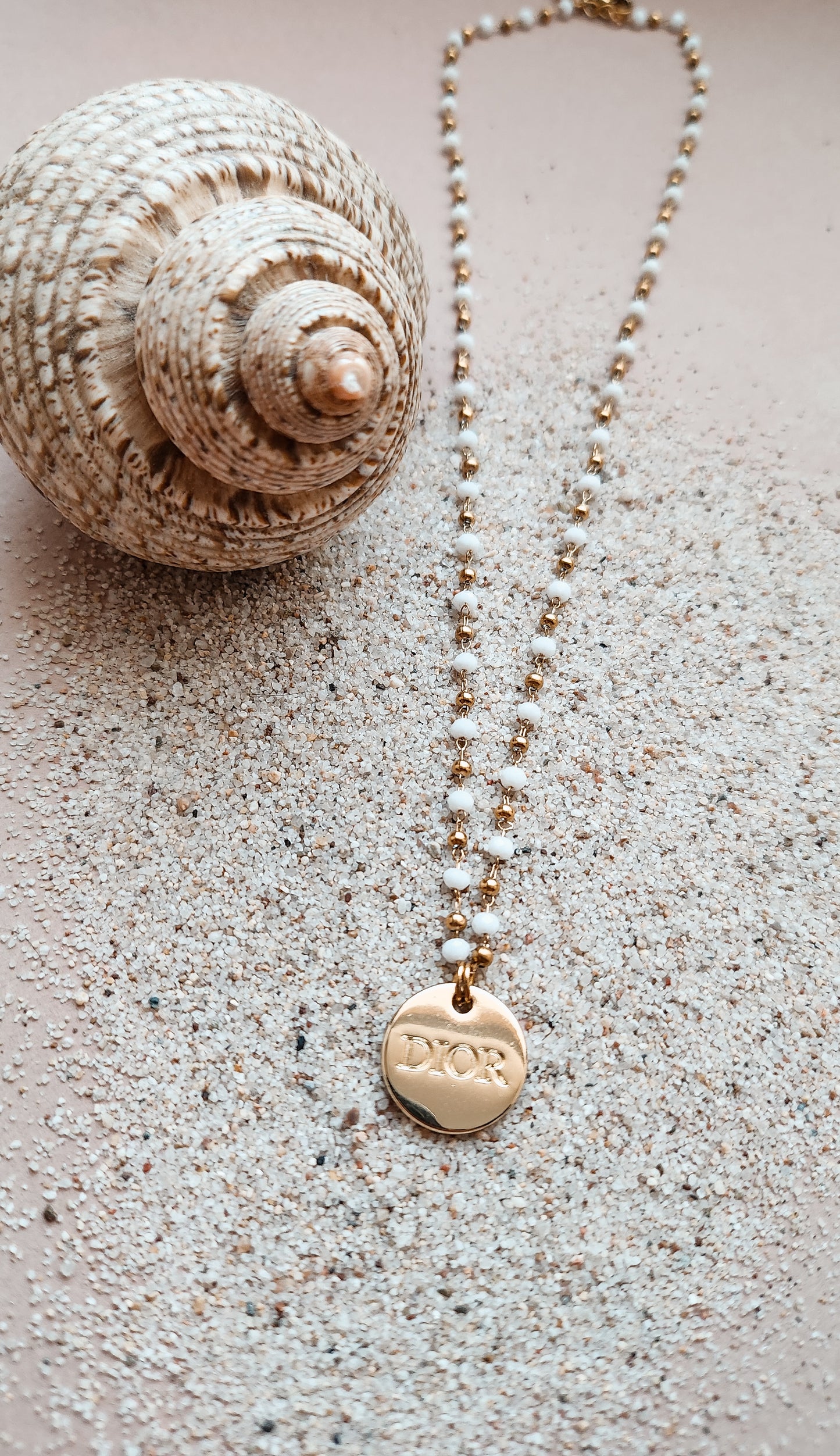 Collier Médaillon White&Gold