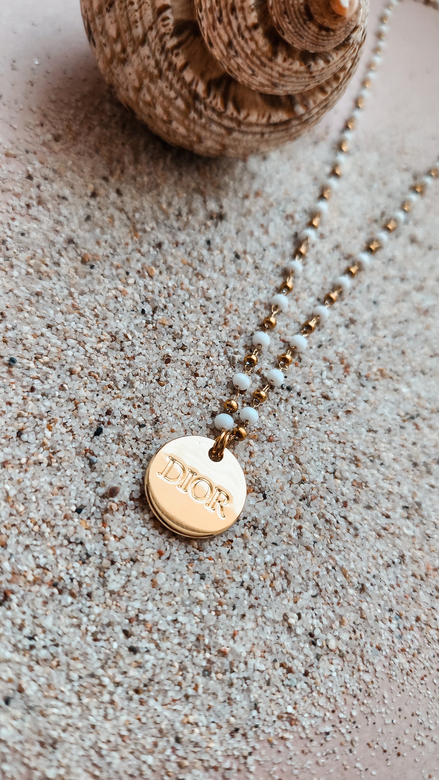 Collier Médaillon White&Gold