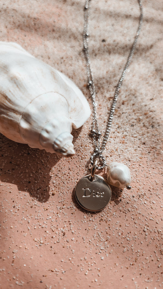 Collier petit Christian médaille silver