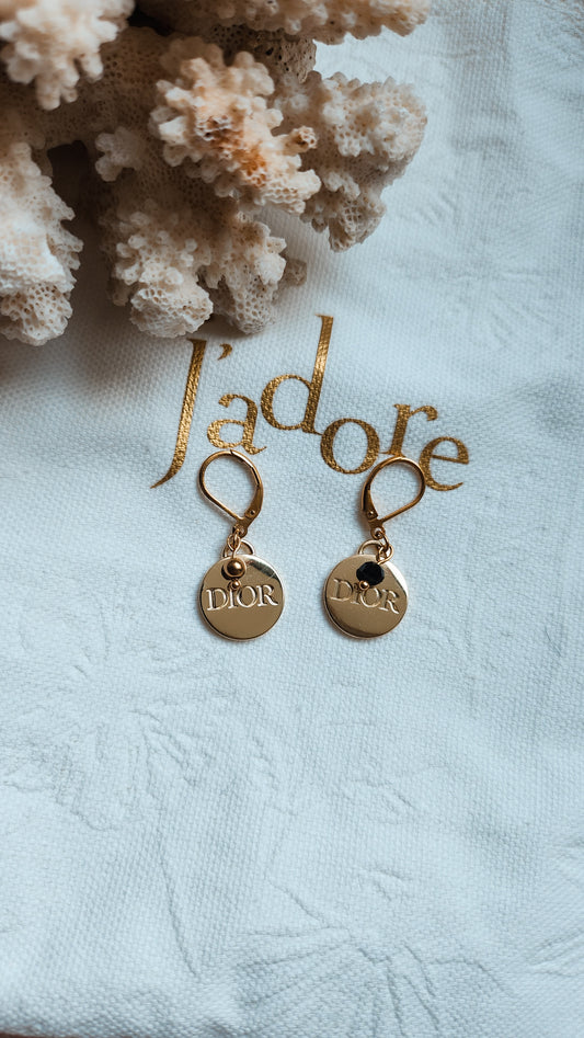 Boucles d’oreilles médaille doré