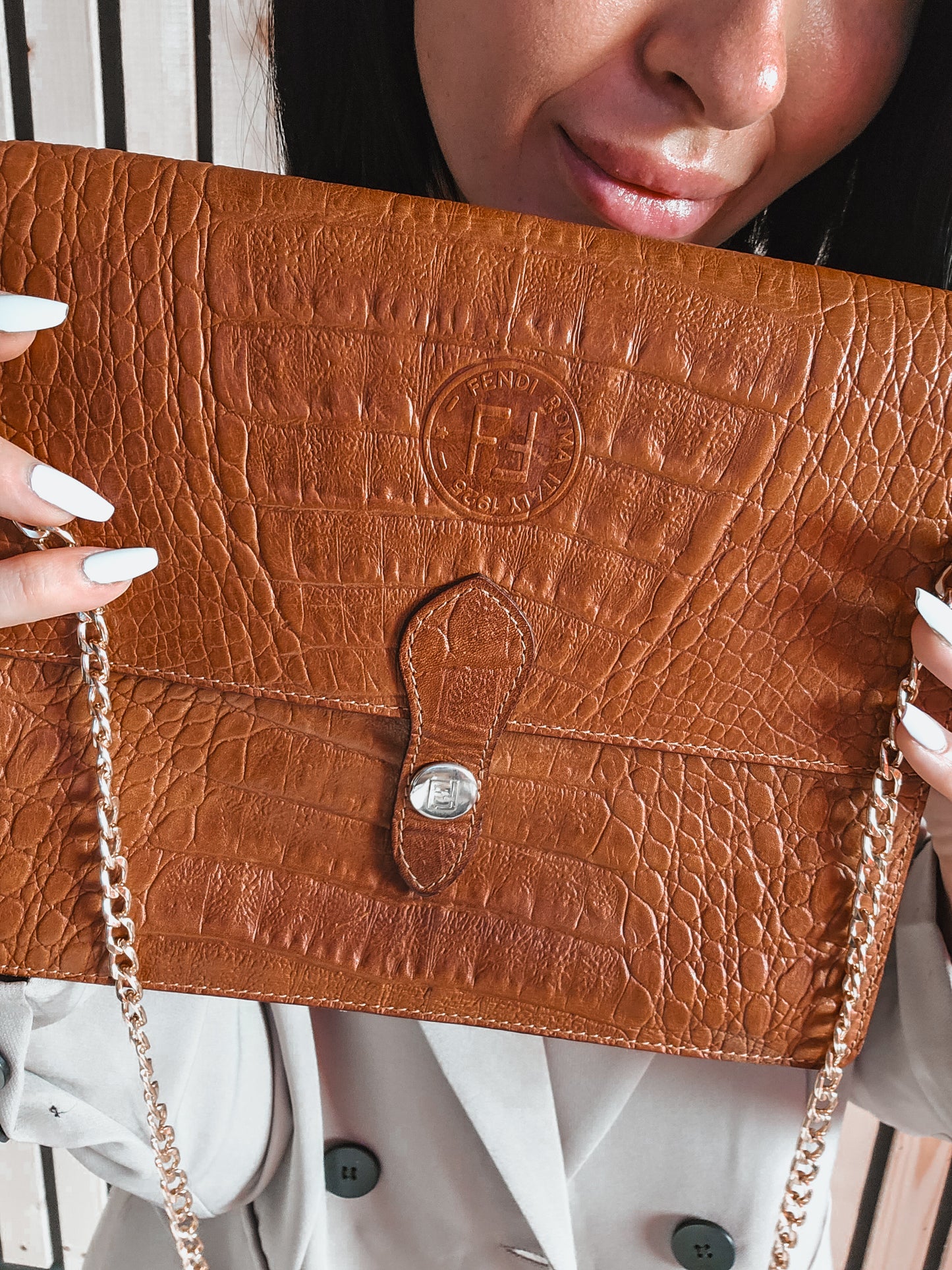 POCHETTE FENDI CROCODILLE