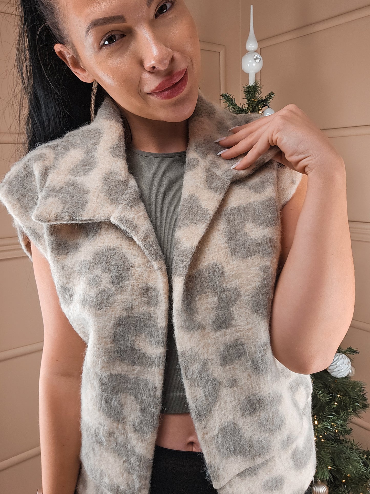 Gilet sans manches Sarah léopard