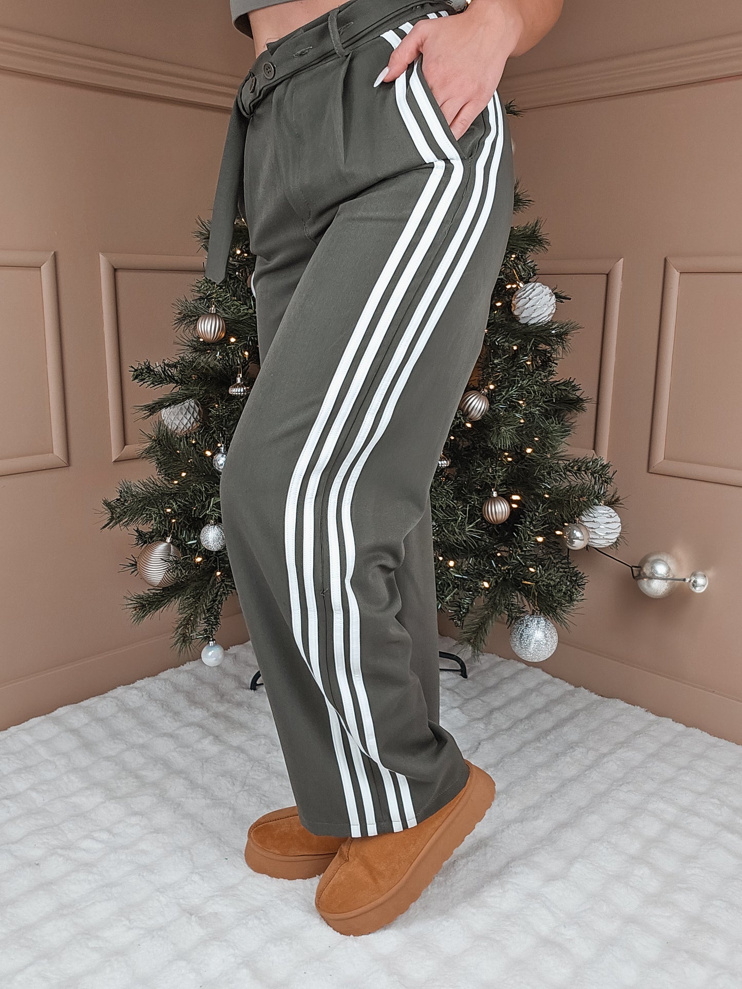 Pantalon Natalie army green