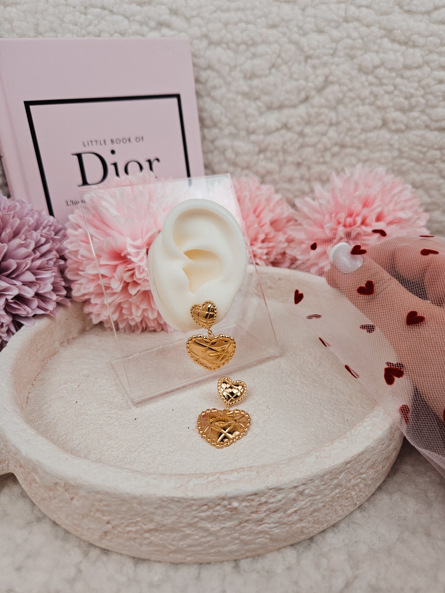 Boucles Double heart DORÉ