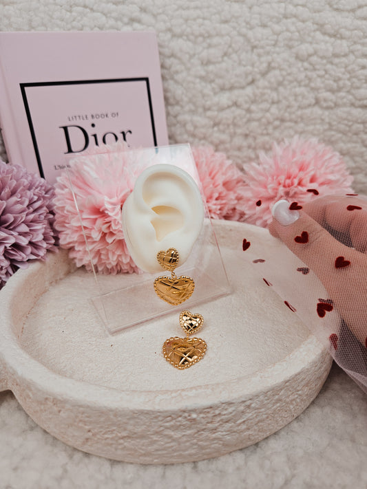 Boucles Double heart DORÉ