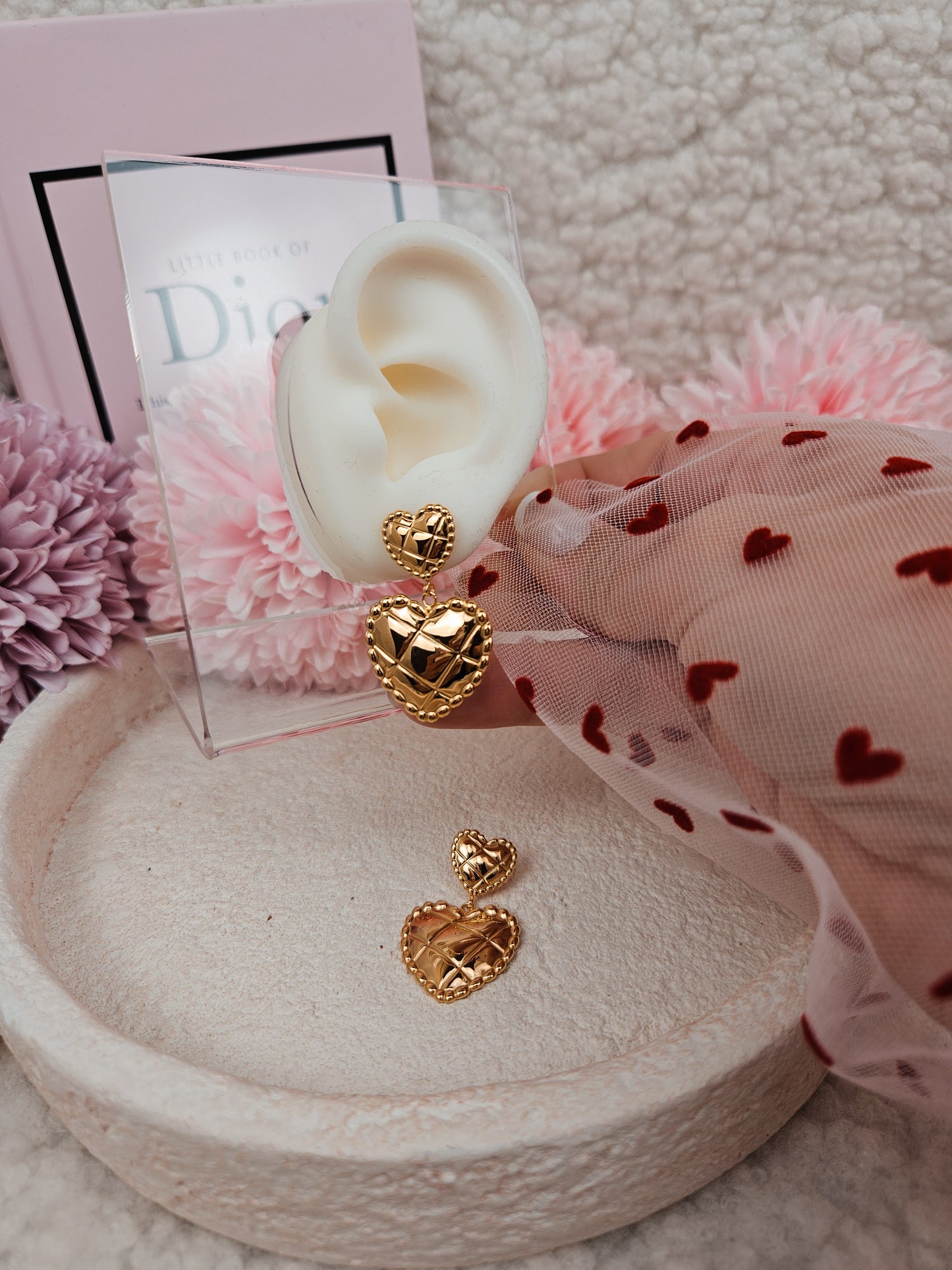 Boucles Double heart DORÉ