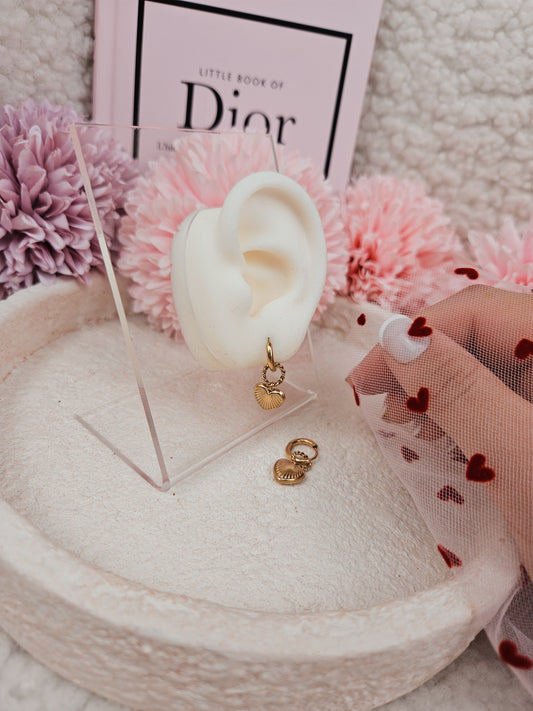 Boucles Heart mini DORÉ