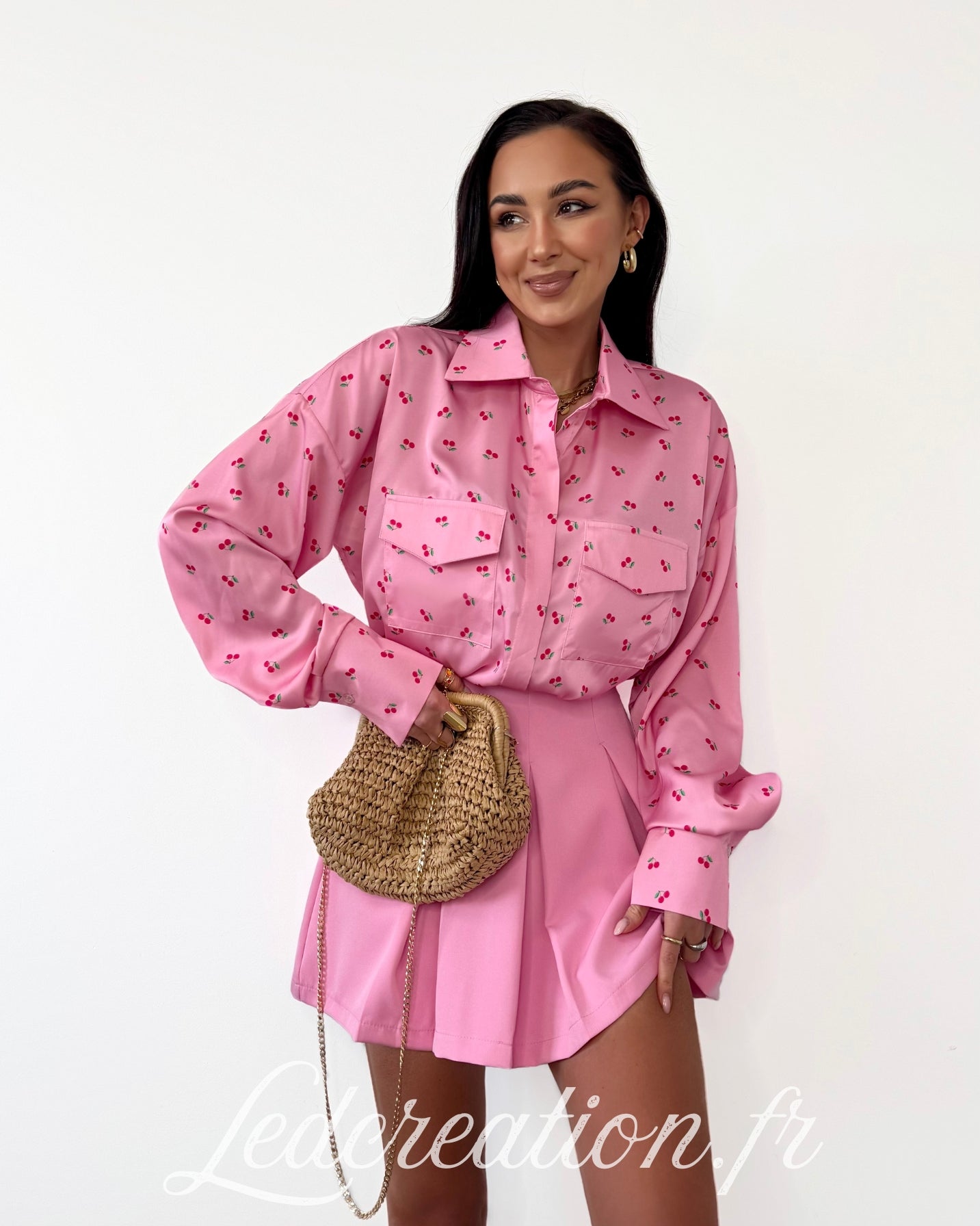 Jupe/Short Plissé Baby Pink