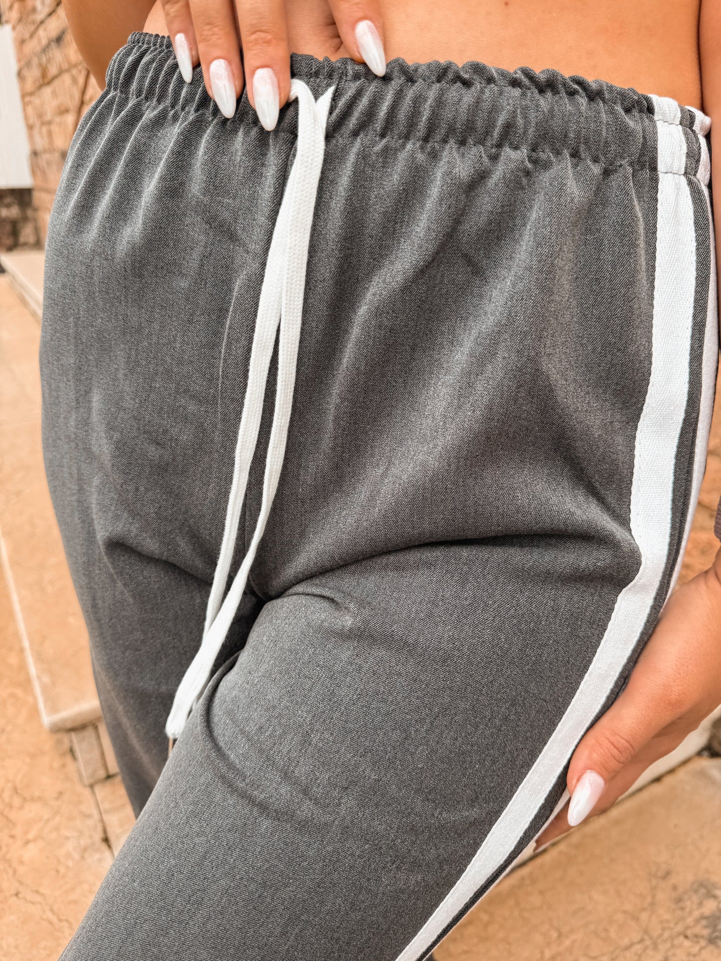 Pantalon Rosa Gris