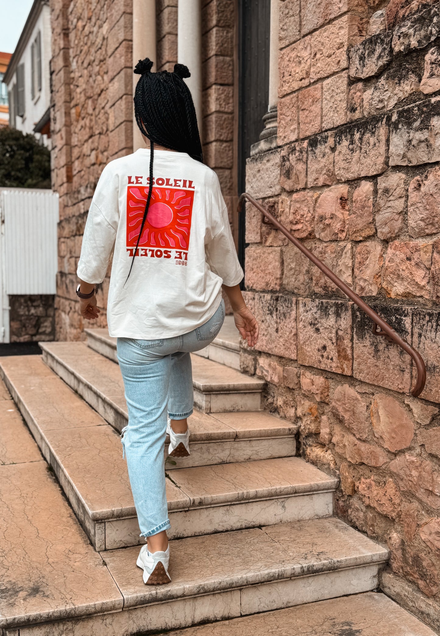T-shirt Le soleil blanc