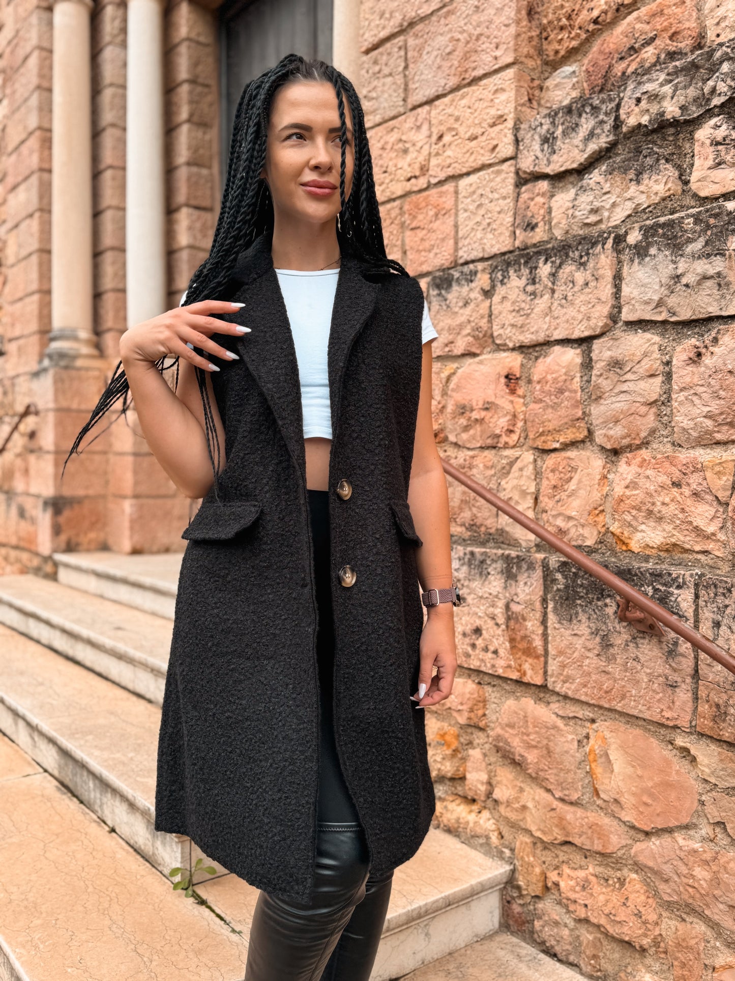 Gilet sans manches Livia noir