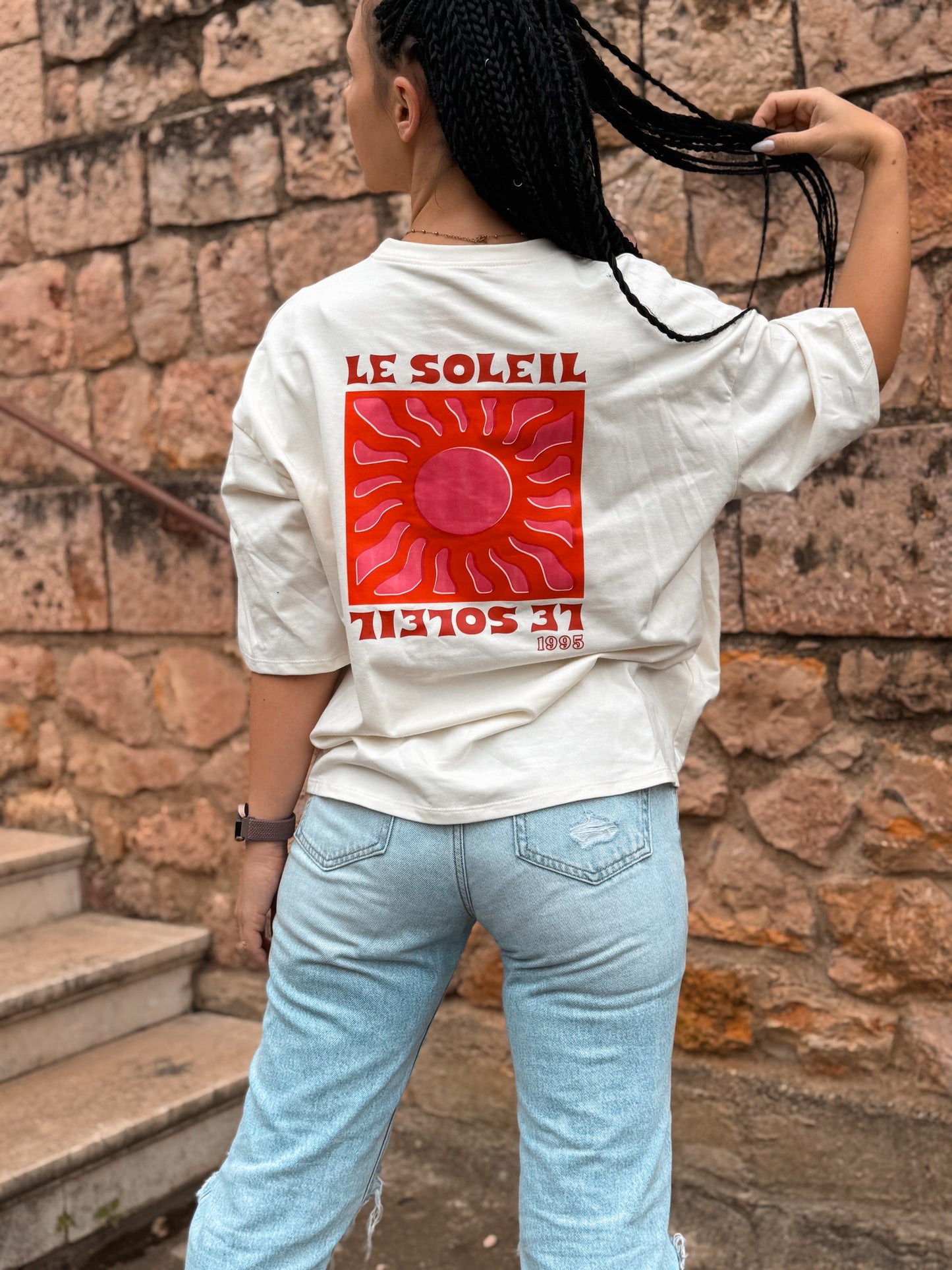 T-shirt Le soleil blanc